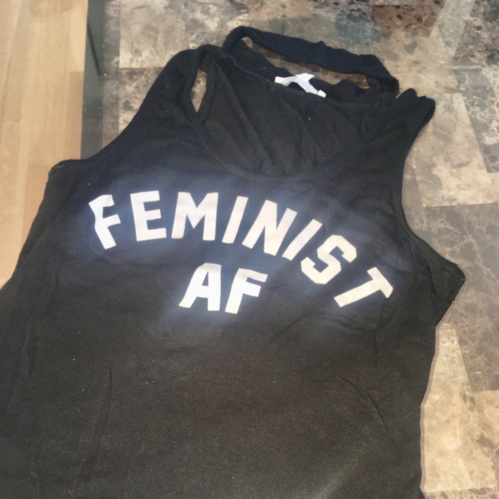 Choker Neck Bodysuit “Feminist AF”